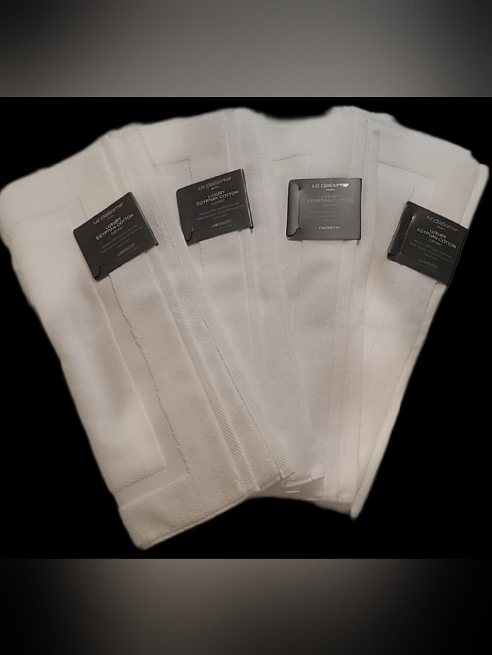 Liz Claiborne Bright White Egyptian Cotton Bath Mat